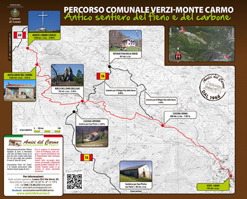 Percorso Verzi - Monte Carmo