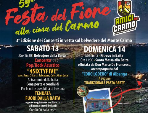 Sabato 13 e Domenica 14 Giugno 2026 – 59a Festa del Fiore alla cima del Carmo